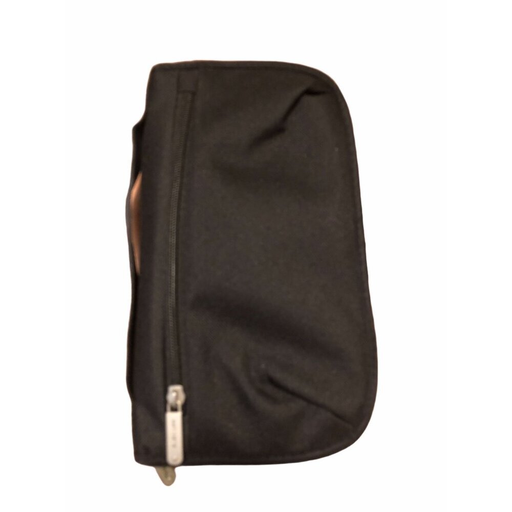 Travelon Womens Black Zip Travel Organizer Wallet With Card Slots & Mesh Pockets